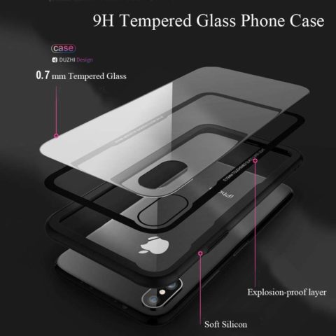 Silicone+Glass iPhone Case