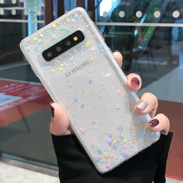 Colorful Bling Paillettes Stars samsung case