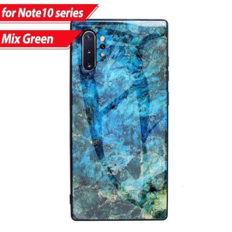 Green Marble Tempered Glass Case