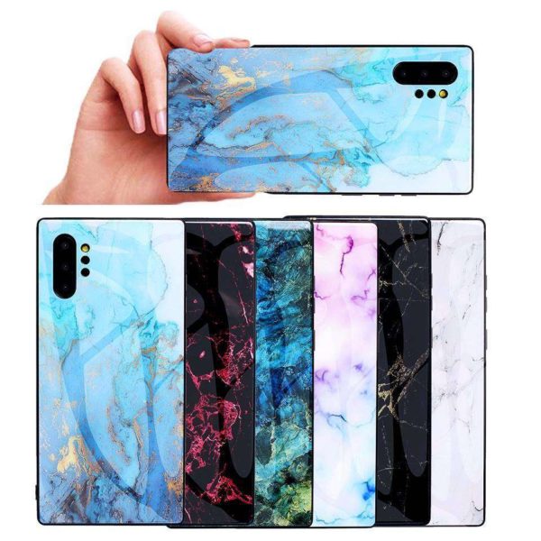 Marble Tempered Glass Case