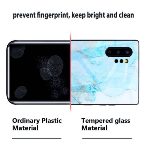 Marble Tempered Glass+Soft Silicone case