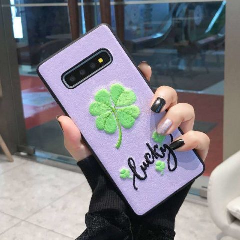 Embroidery Clover Phone Case