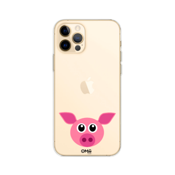 Cute Pig iPhone 12 Clear Case